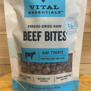 Vital Essentials Beef Bites 2.5 oz Dog Treats