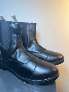Lettia Ladies Zip Paddock Boots Black