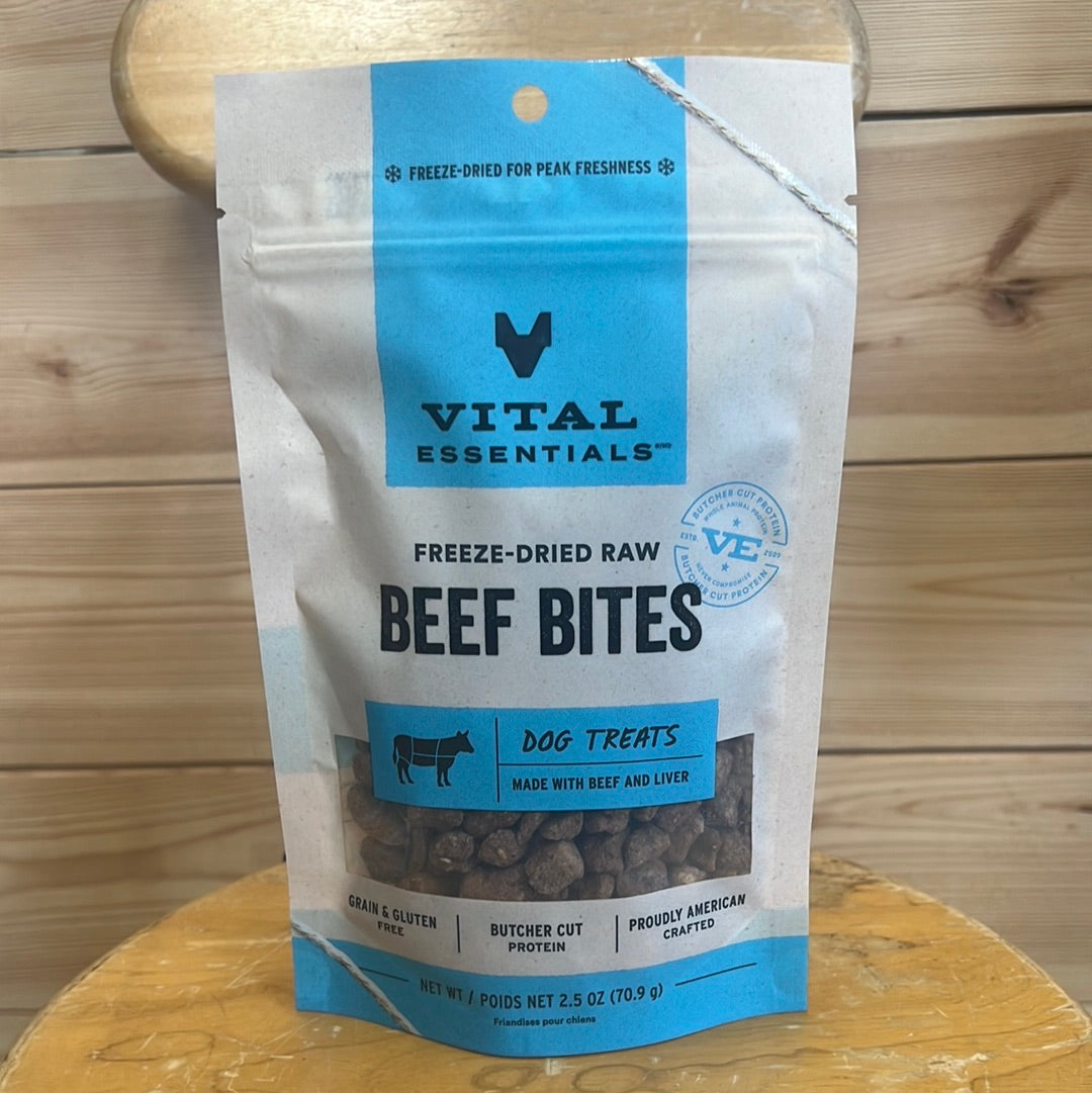 Vital Essentials Beef Bites 2.5 oz Dog Treats