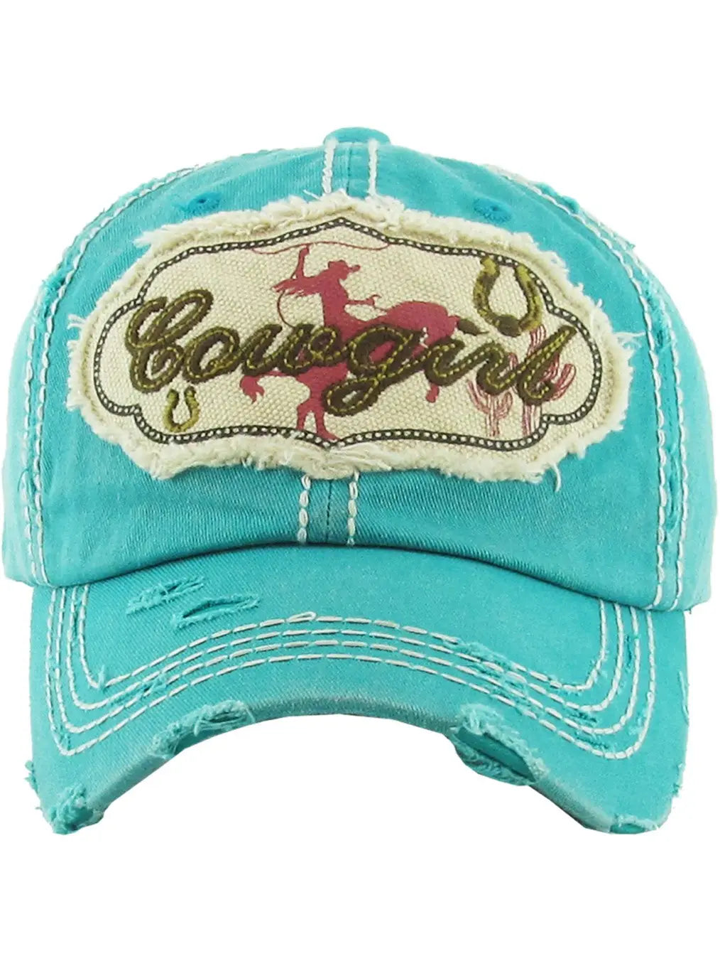 AWST Cowgirl Turquoise Washed Vintage Hat Boca Delray