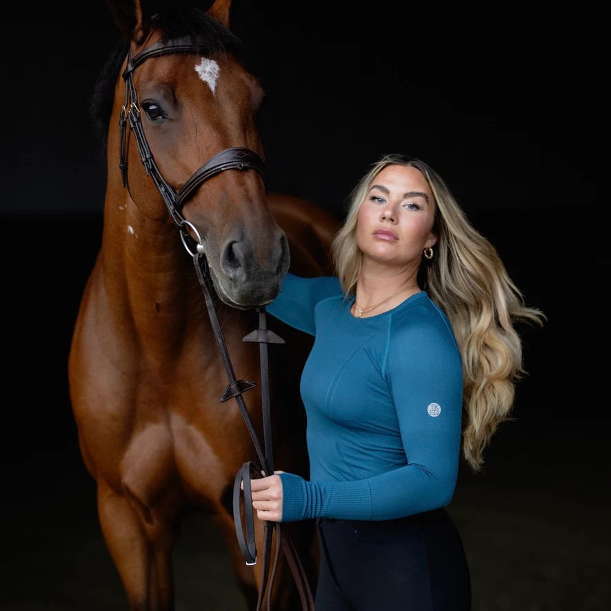 TKEQ - The "KENNEDY" Seamless Long Sleeve Horseback Riding Shirt