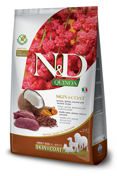 N&D Quinoa Venison Skin and Coat Dog Kibble 15.4 lb