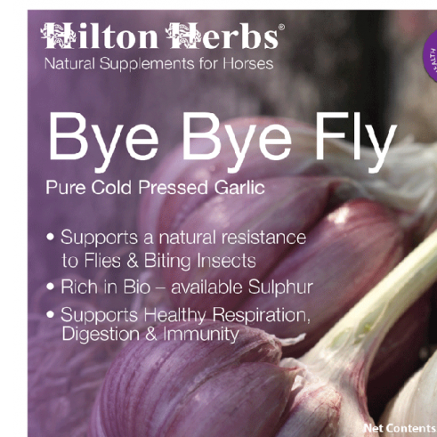 Hilton Herbs Natural Supplement for Horses Bye Bye Fly Garlic Granules