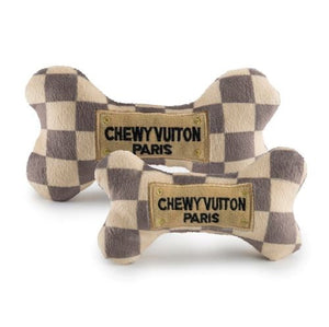 Chewy Vuiton Paris Plush Bones - Brown