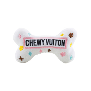 Chewy Vuiton Bone Toy - White