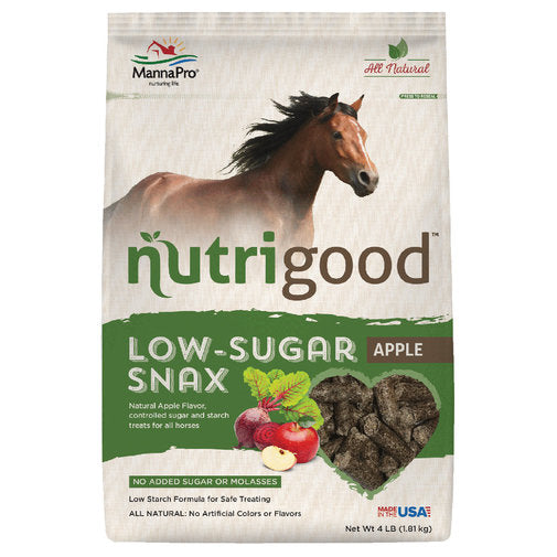 Nutrigood Low-Sugar Snax | Apple Flavor Horse Treats | 4 Pounds no sugar treats for horses