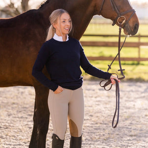 TKEQ The "Essential" Crewneck Sweater Classic Navy Delray