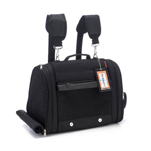 Hideaway Carry Backpack for Dogs- Black