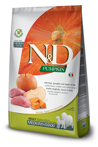 Farmina N&D Grain Free Dry Dog Food Wild Boar and Apple Med/Maxi Kibble