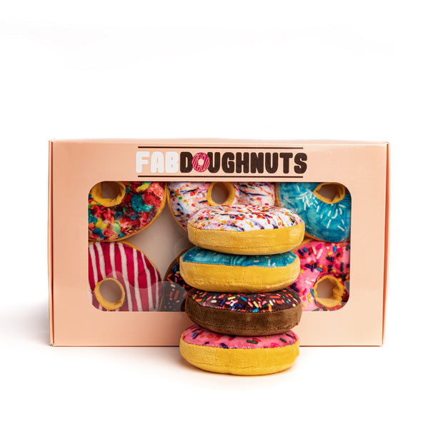 FAB Doughnuts - 6 Pack of Doughnuts Donuts Squeaky Toy For Dogs Boca Delray Boynton