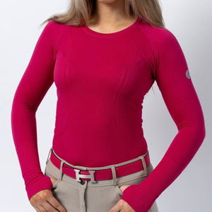 TKEQ - The "KENNEDY" Seamless Long Sleeve Riding Shirt Boca Raton Delray Beach Wellington Pink new color