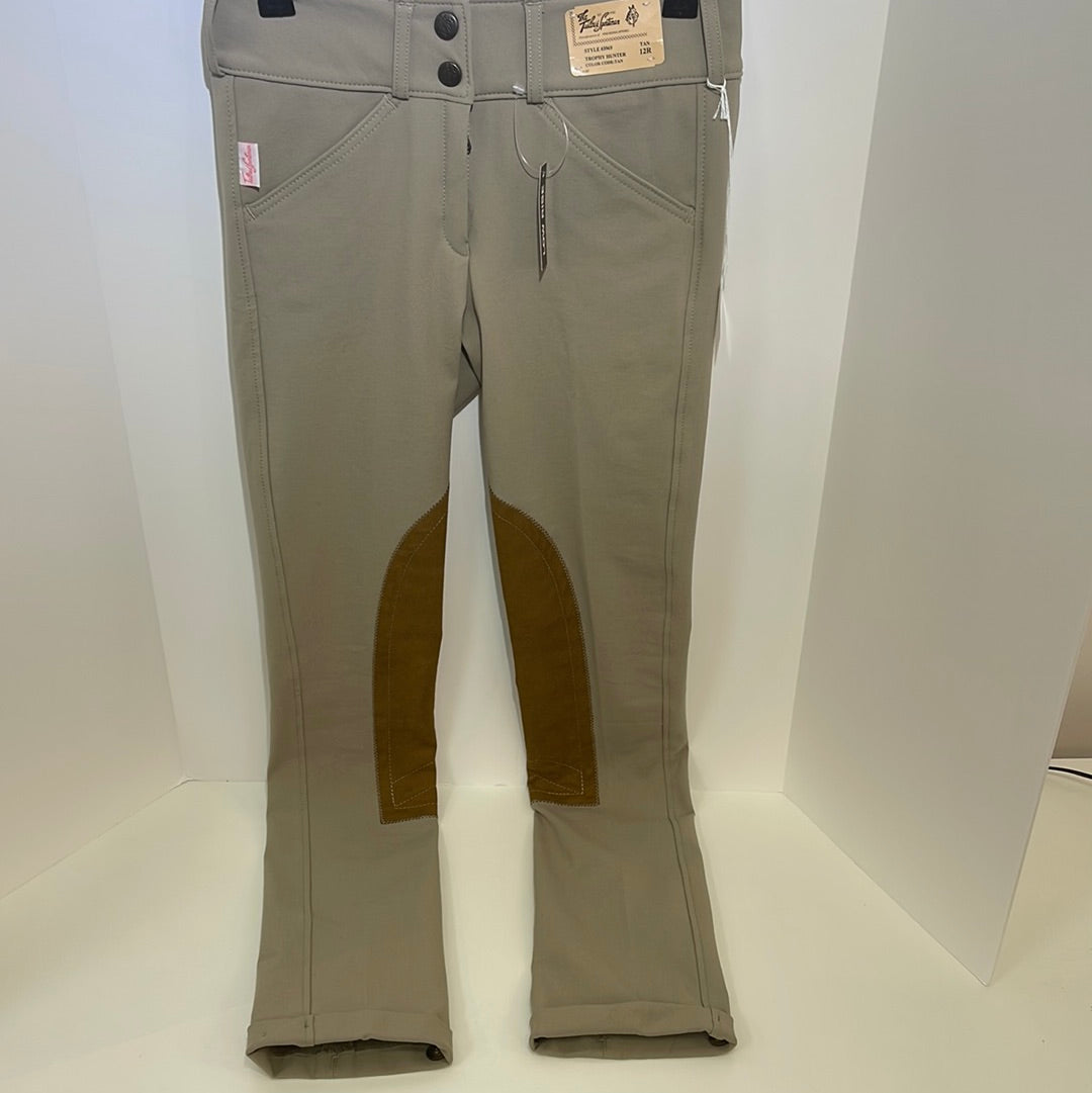 THE TAILORED SPORTSMAN™ Girls Trophy Hunter Jod Front Zip, Low Rise 3969 Tan