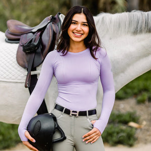 TKEQ - The "KENNEDY" Seamless Long Sleeve Riding Shirt Boca Delray Wellington