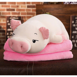 Squish Pig Stuffed Doll Open Eyes 15.7in