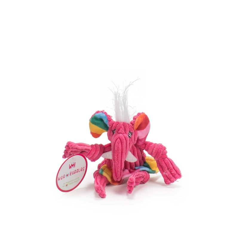 Hugglehounds Rainbow Elephant Knottie Toy
