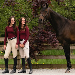 TKEQ - The "KENNEDY" Seamless Long Sleeve Riding Shirt Boca Raton Delray Beach Wellington Pink