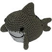 KNIT KNACKS SHARK ORGANIC COTTON SMALL DOG TOY