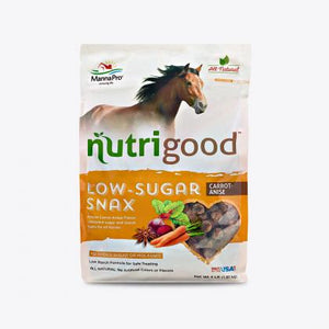 MannaPro Nutrigood Low-Sugar Snax | Carrot Anise Flavor Horse Treats | 4 Pounds
