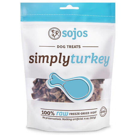 Sojos Dog Treat Simply Turkey 4 oz